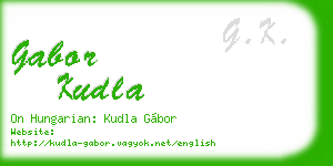 gabor kudla business card